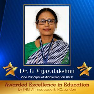 Dr. G Vijayalakshmi receives Award for Excellence in Education