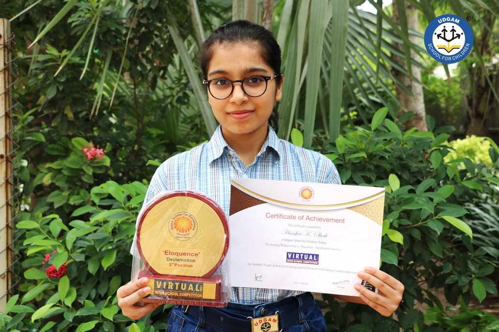 Udgamite shines in Virtual Inter-School ‘Eloquence- Declamation’ Competition